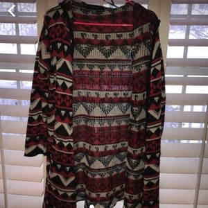 Forever 21 Tribal Long Sweater